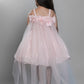 Tissue Dress With A Trail At The Back