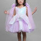Mauve Sequin Dress With Shoulder Bow