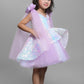Mauve Sequin Dress With Shoulder Bow