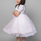 Pink & White Dress With A Flower