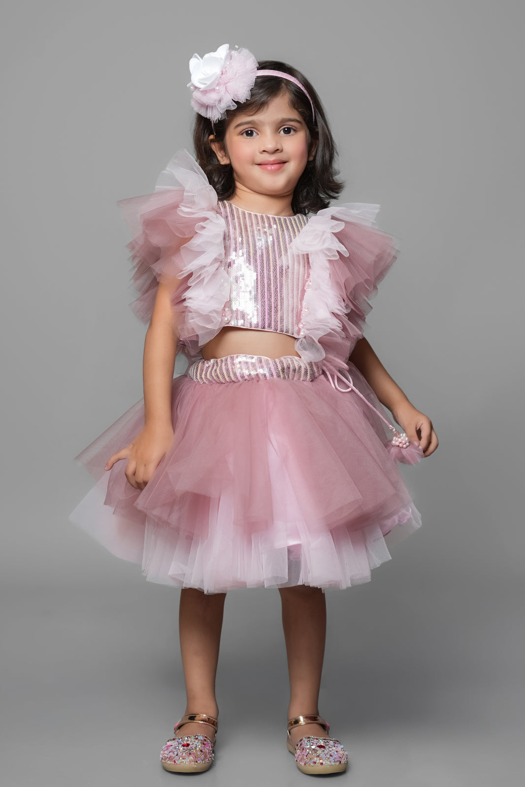 Sequin Top And Skirt Set