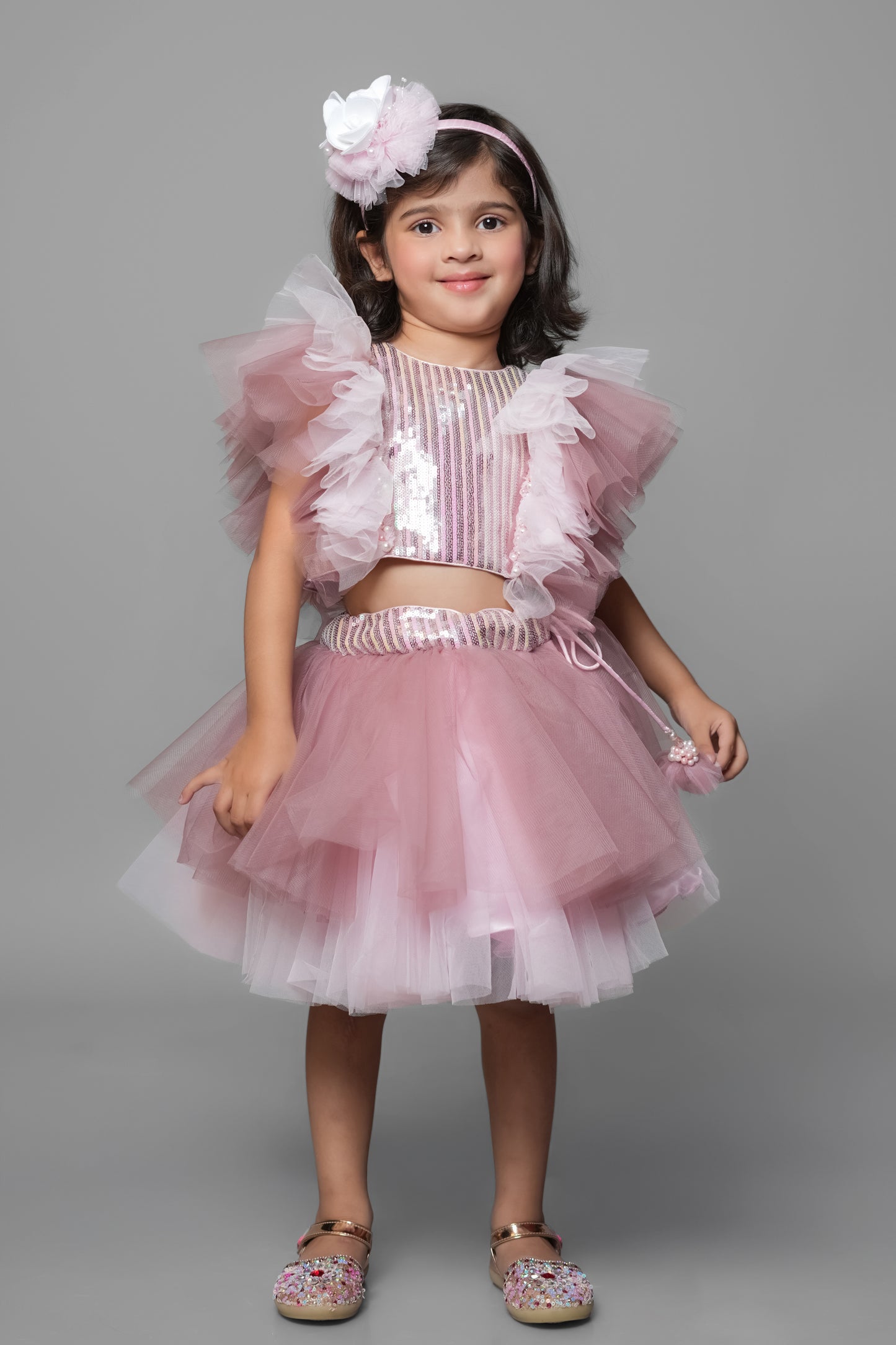 Sequin Top And Skirt Set