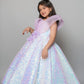 Sequin Gown With Handmade Flowers