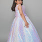 Sequin Gown With Handmade Flowers
