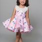Glaze Cotton Dress With Beads Hand Embroidered Collar