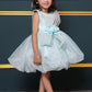 Tissue Dress Embellished With Handmade Flowers And Beads