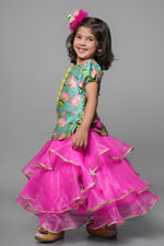 Tissue Lehenga With Blended Cotton Top