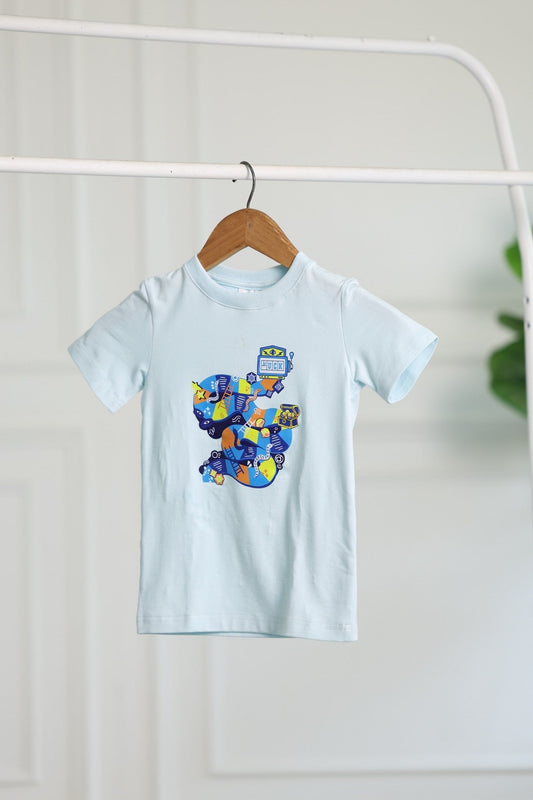 WILLOW Bamboo Graphic T-Shirt – Snakes & Ladders Print Kids T-Shirt