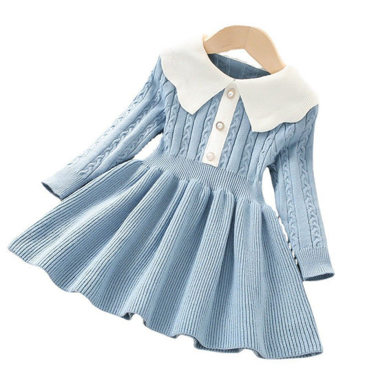 Blue & White Winter Dress