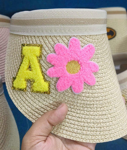 Personalised Visor Caps With Initial And Charm