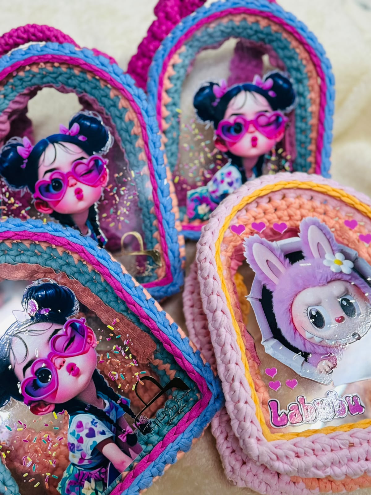 Crochet Transparent Kids Backpack
