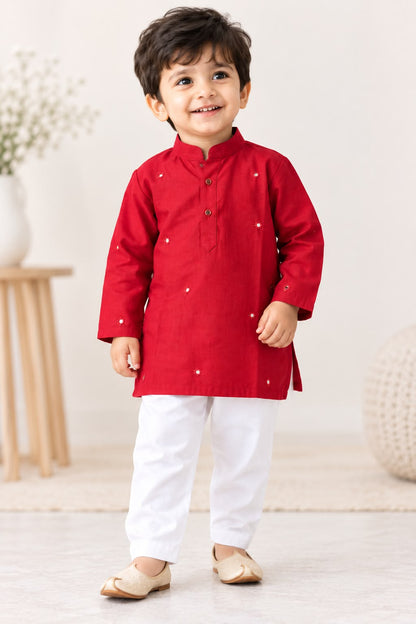 Boys Cotton Kurta, Pyjama Set