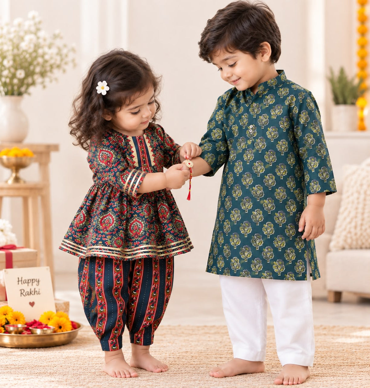 Boys Cotton Kurta, Pyjama Set