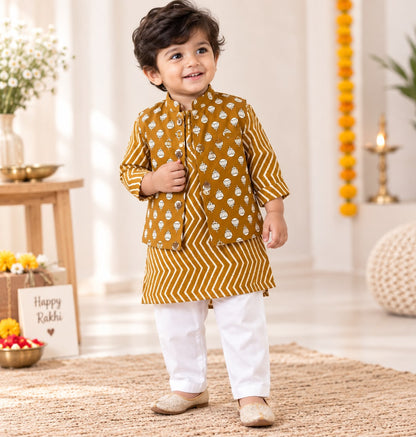Boys Cotton Kurta, Pyjama Set