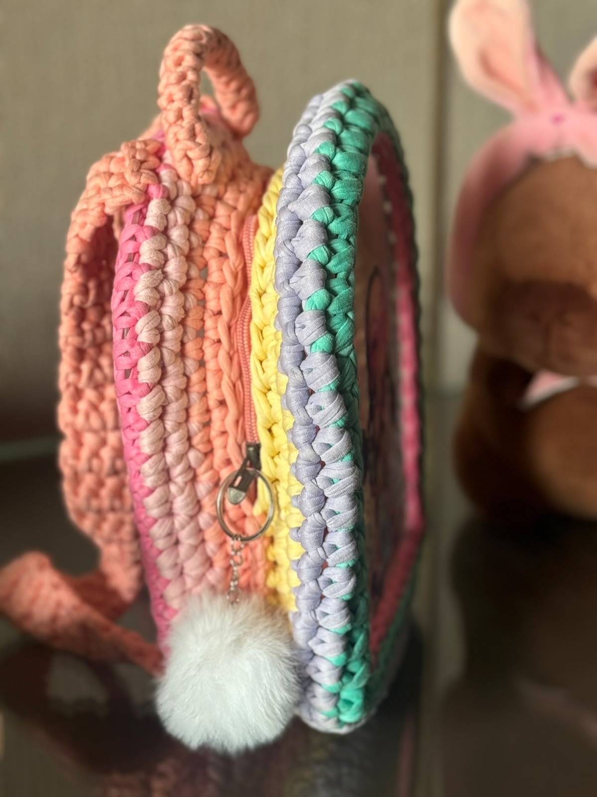 Crochet Transparent Kids Backpack