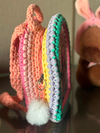 Crochet Transparent Kids Backpack