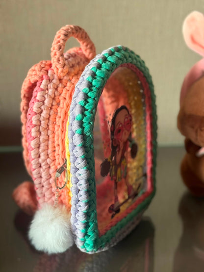 Crochet Transparent Kids Backpack
