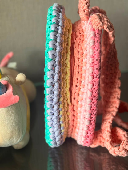 Crochet Transparent Kids Backpack