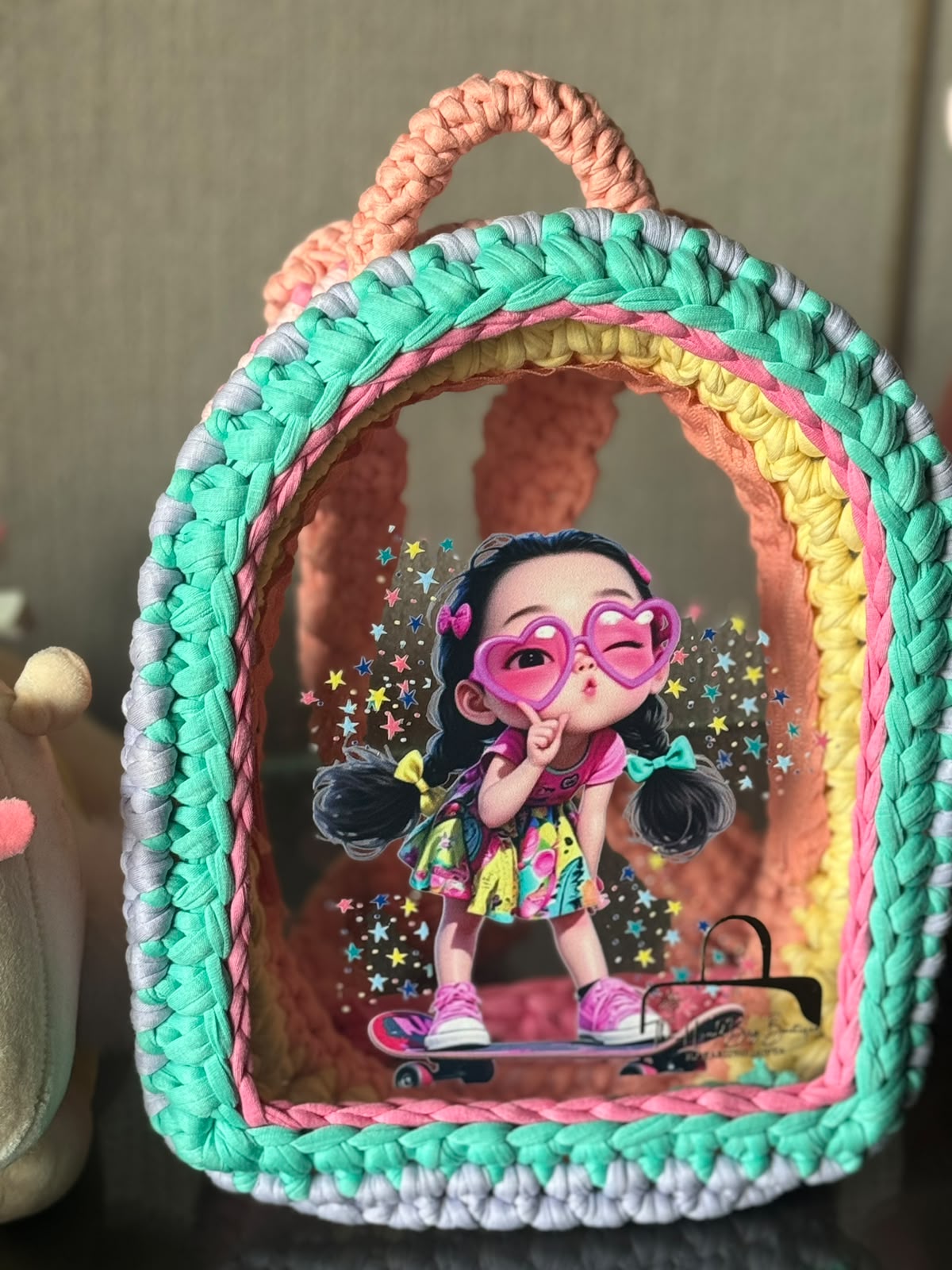 Crochet Transparent Kids Backpack