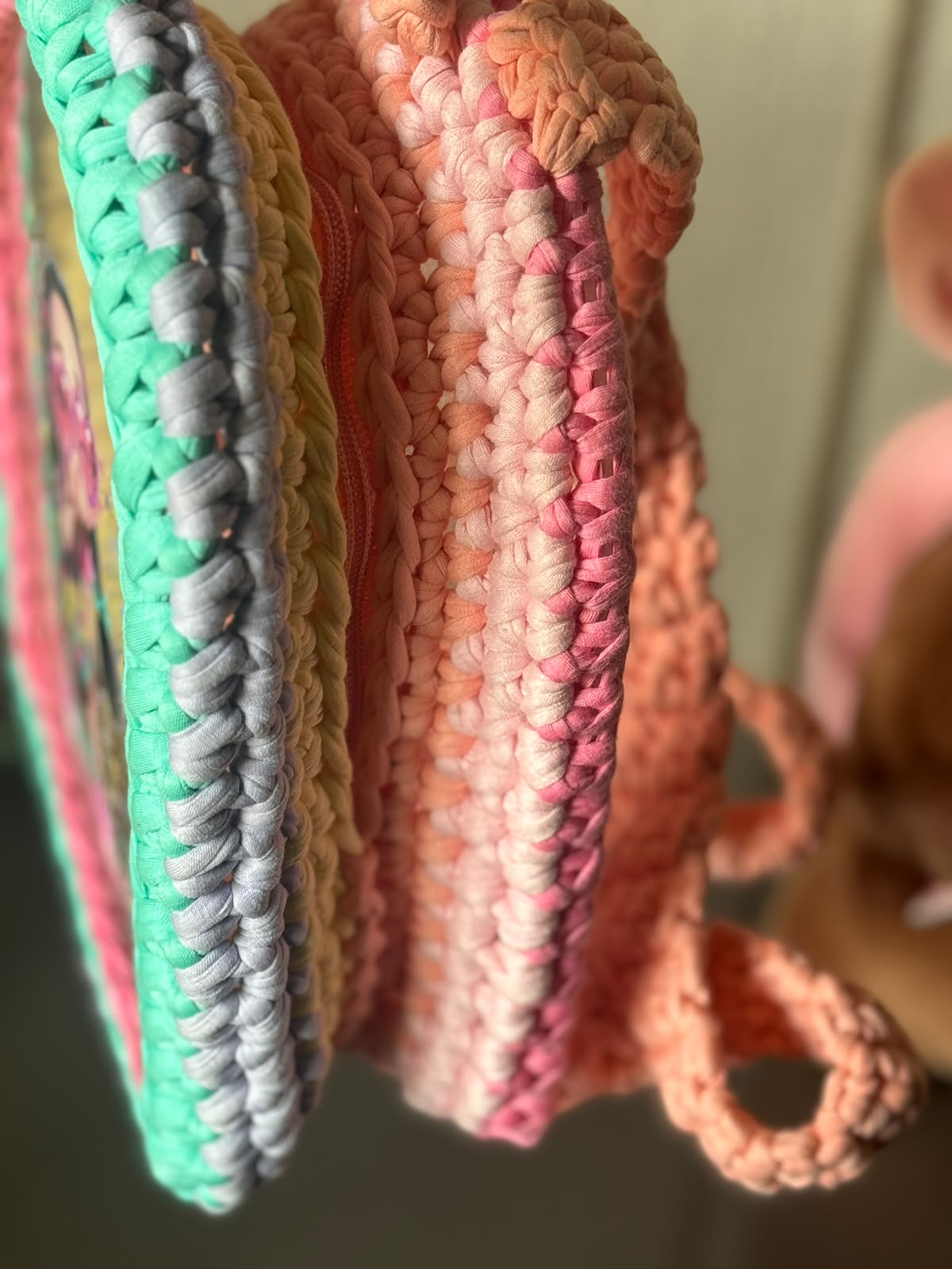 Crochet Transparent Kids Backpack
