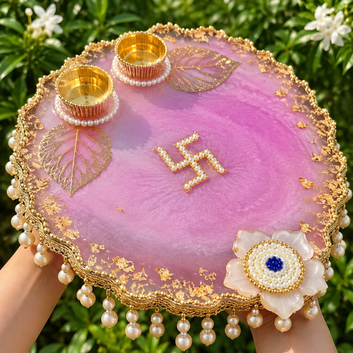 Karwa & Diwali Pooja Resin Thali