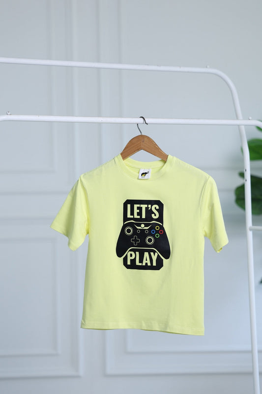 Paxton Bamboo Graphic T-Shirt – Let’s Play Gaming Print Kids T-Shirt