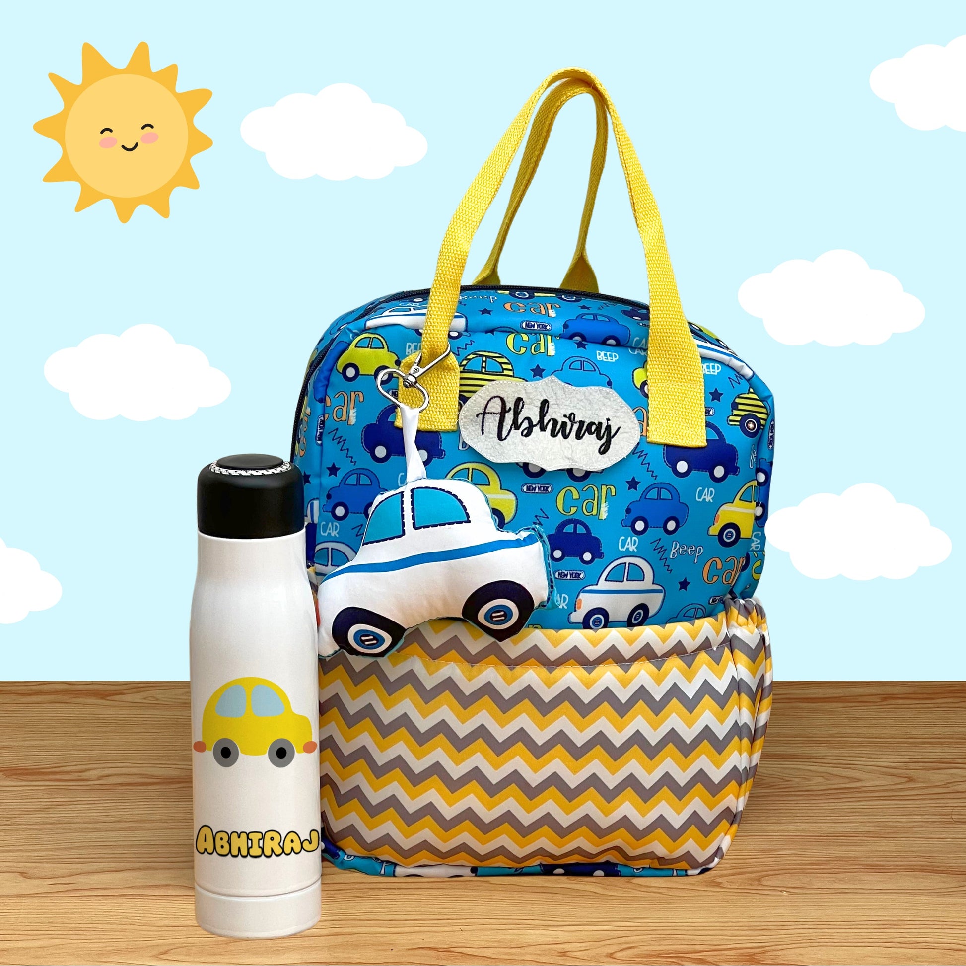 kids bag with bottle