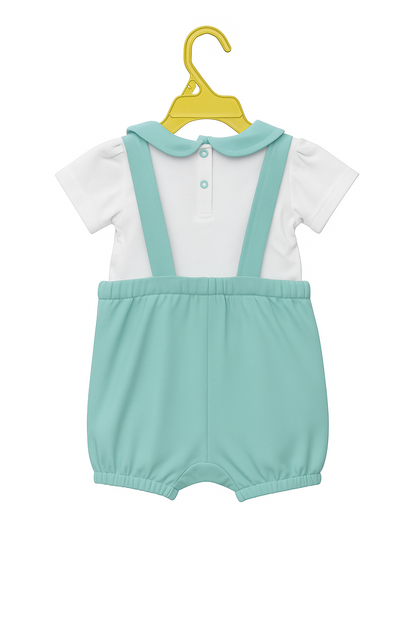 Short Sleeve T-Shirt & Dungaree Set