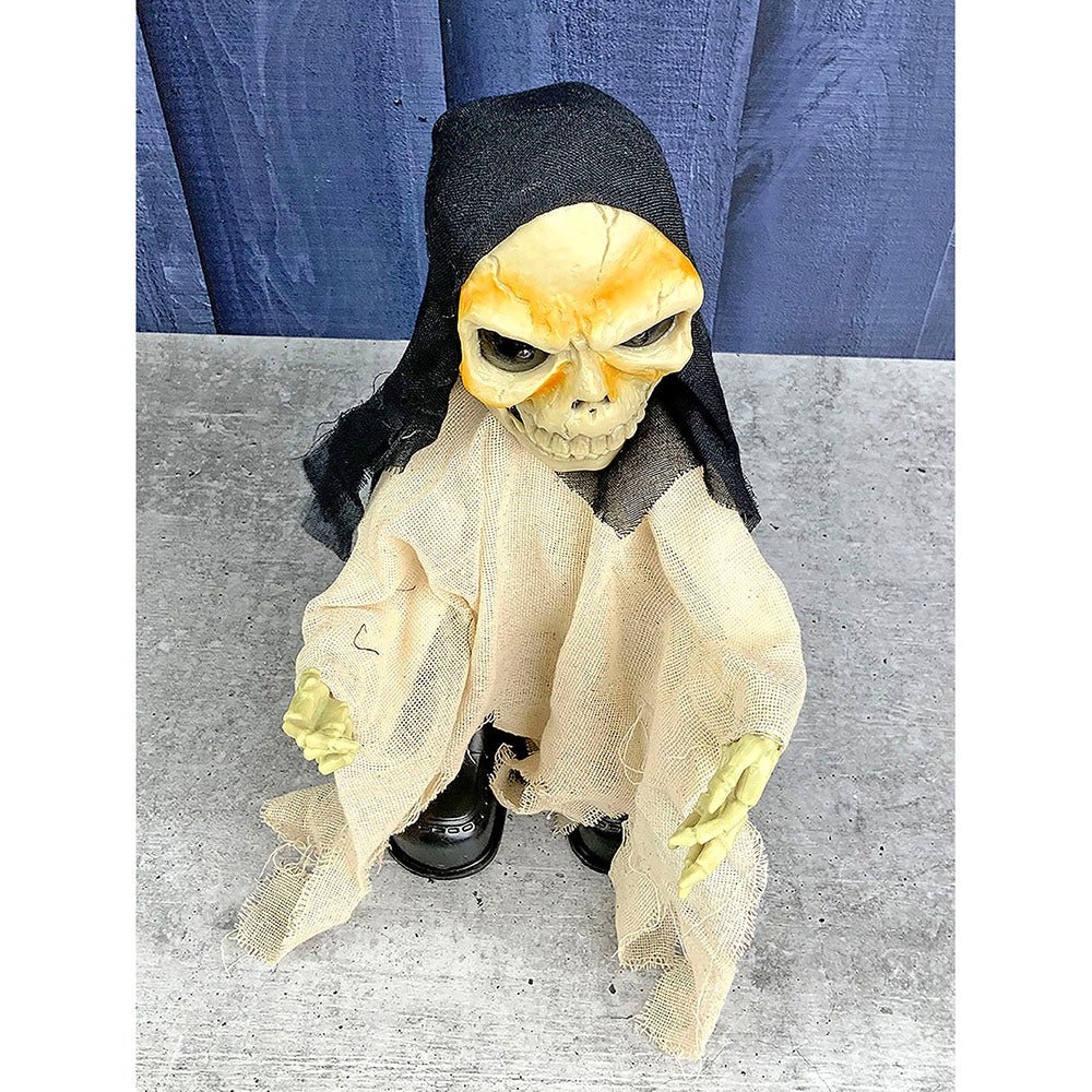 Beige Walking Dwarf Skeleton with Light, Motion & Sound
