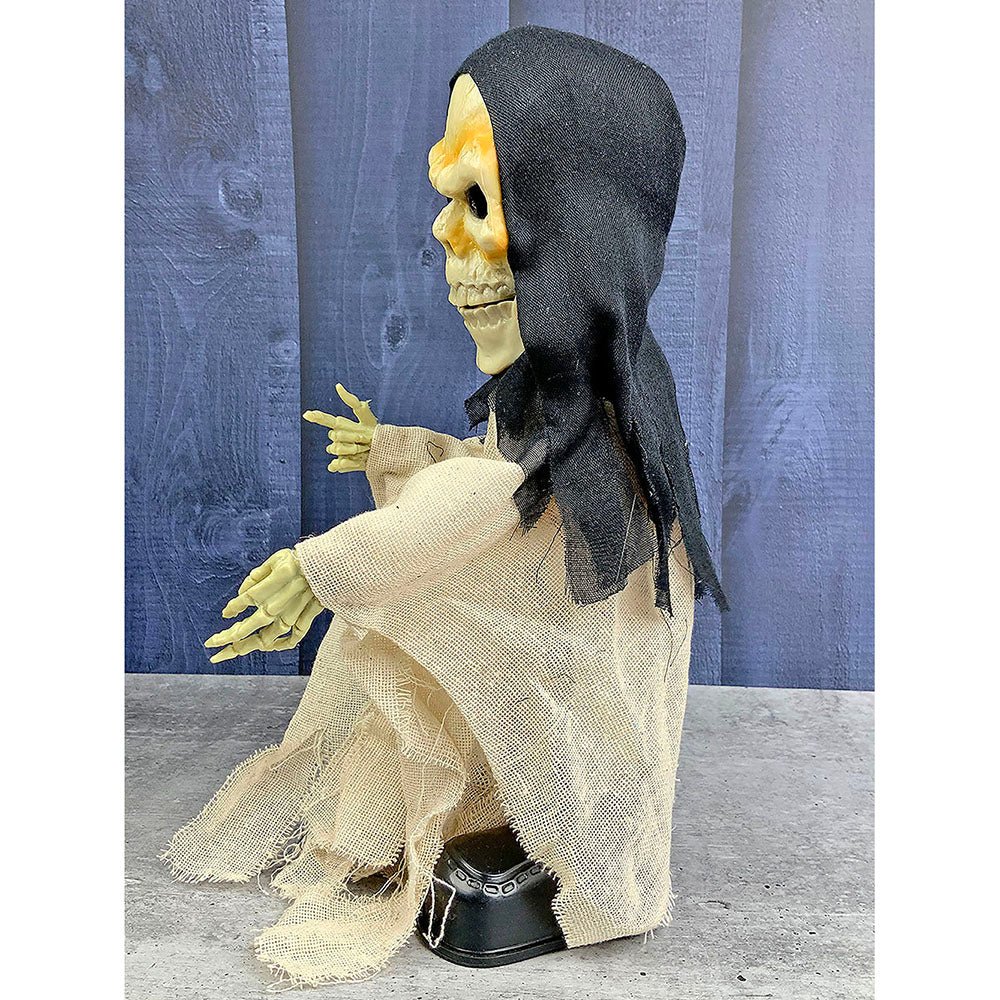 Beige Walking Dwarf Skeleton with Light, Motion & Sound