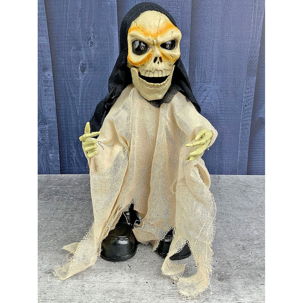 Beige Walking Dwarf Skeleton with Light, Motion & Sound