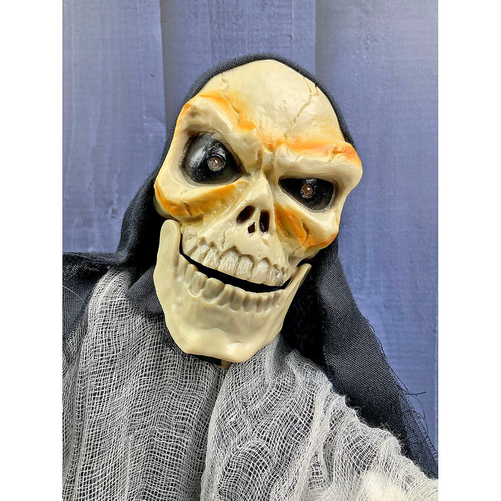 Black Walking Dwarf Skeleton with Light, Motion & Sound