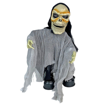 Black Walking Dwarf Skeleton with Light, Motion & Sound