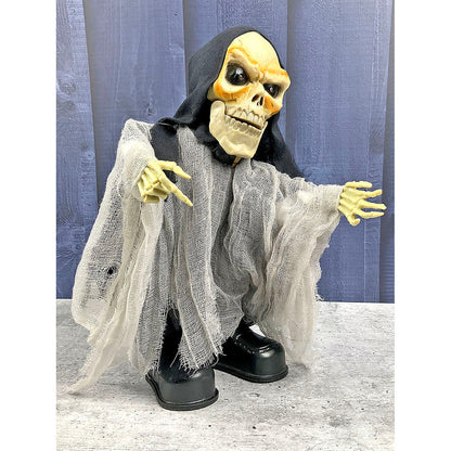 Black Walking Dwarf Skeleton with Light, Motion & Sound