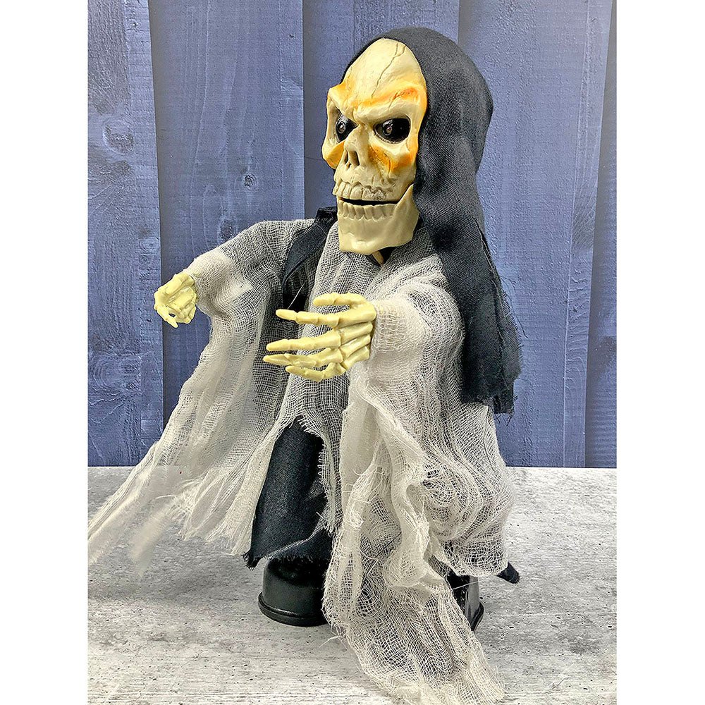 Black Walking Dwarf Skeleton with Light, Motion & Sound