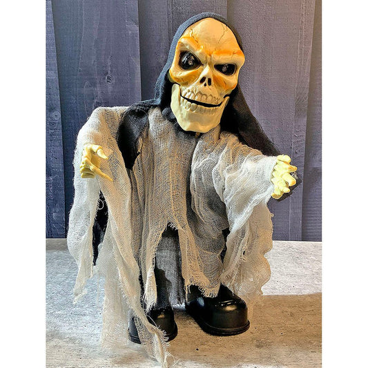 Black Walking Dwarf Skeleton with Light, Motion & Sound