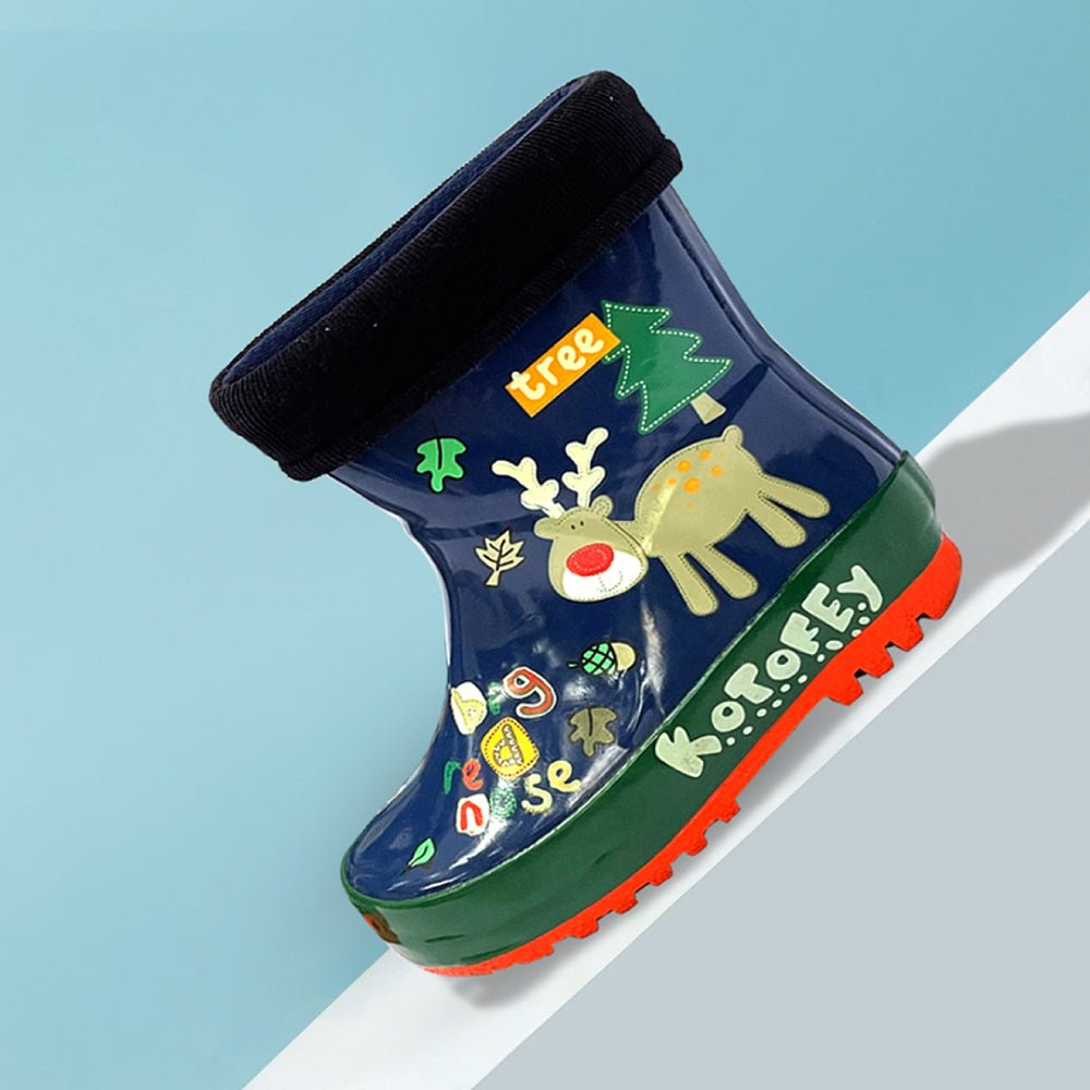 Blue Deer Flexible Rubber Rain Gumboots for Toddlers and Kids - Little Surprise BoxBlue Deer Flexible Rubber Rain Gumboots for Toddlers and Kids