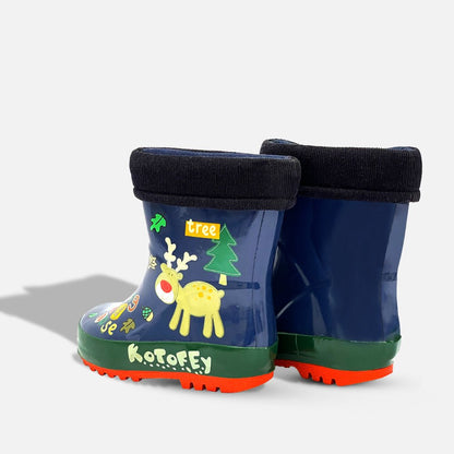 Blue Deer Flexible Rubber Rain Gumboots for Toddlers and Kids - Little Surprise BoxBlue Deer Flexible Rubber Rain Gumboots for Toddlers and Kids