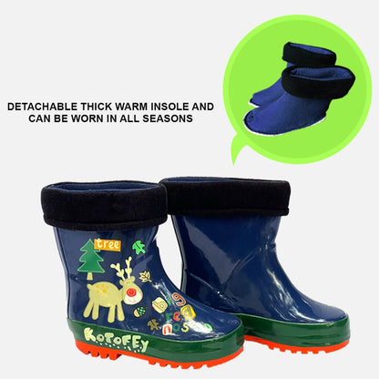 Blue Deer Flexible Rubber Rain Gumboots for Toddlers and Kids - Little Surprise BoxBlue Deer Flexible Rubber Rain Gumboots for Toddlers and Kids