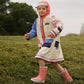 Bold Geometric Print Cream & Pink Raincoat for Kids - Little Surprise BoxBold Geometric Print Cream & Pink Raincoat for Kids