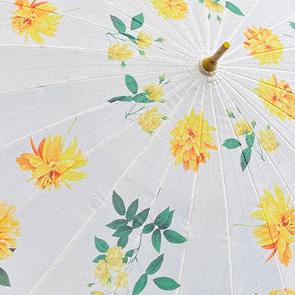 Bright Lemon Flowers, Chinese Canopy Style Rain and All season Umbrella - Little Surprise BoxBright Lemon Flowers, Chinese Canopy Style Rain and All season Umbrella