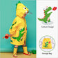 Bright Yellow 3d Dino Theme Raincoat for Kids - Little Surprise Box