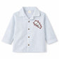 Blue Striped Cotton Night Suit with Star Patch