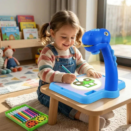 Dino Theme Smart Projection Drawing Board with Music Include Art Supplies