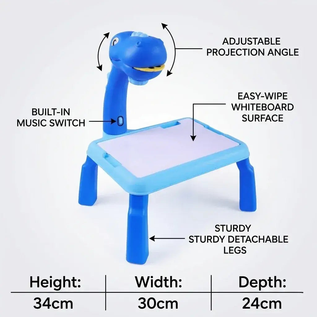 Dino Theme Smart Projection Drawing Board with Music Include Art Supplies