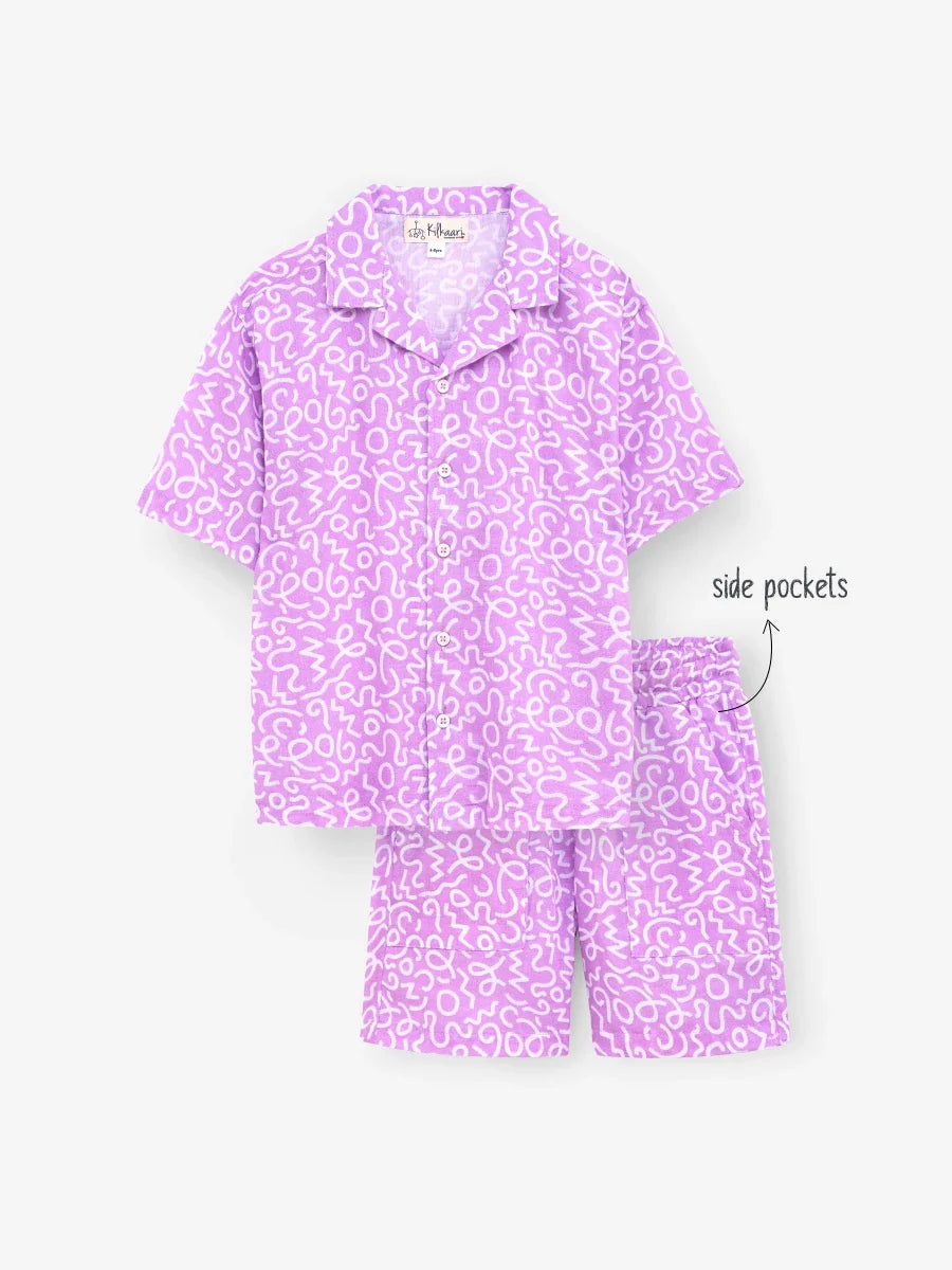 Pure Linen: Purple Safari Cord Set
