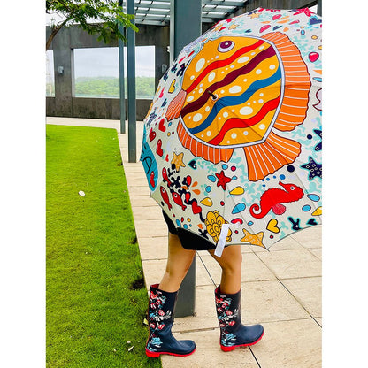 Fishy Island theme Rain & All Season Umbrella for Teens and Adults - Little Surprise BoxFishy Island theme Rain & All Season Umbrella for Teens and Adults