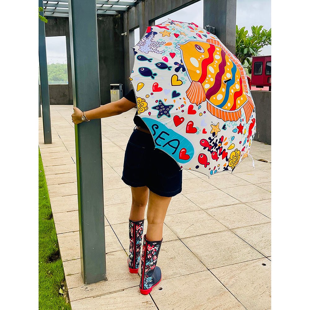 Fishy Island theme Rain & All Season Umbrella for Teens and Adults - Little Surprise BoxFishy Island theme Rain & All Season Umbrella for Teens and Adults