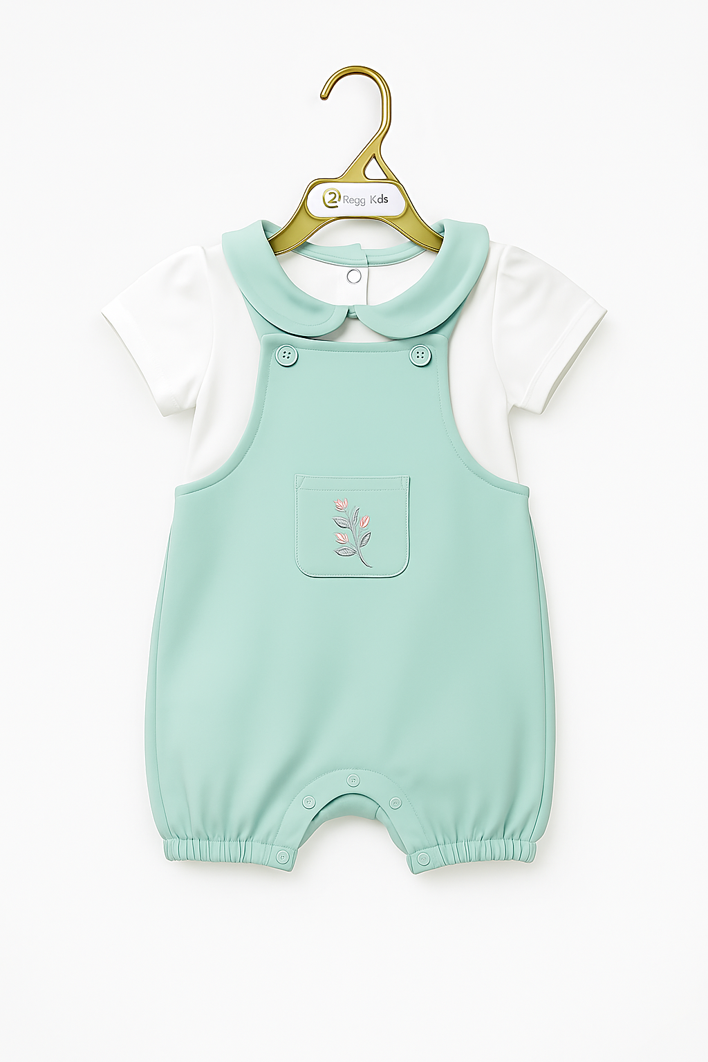 Short Sleeve T-Shirt & Dungaree Set