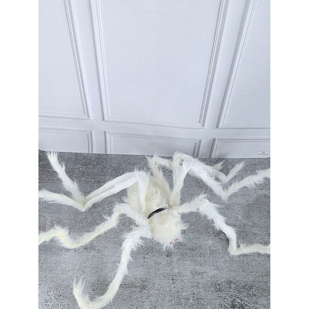 Giant Furry White Spider with Red Eyes